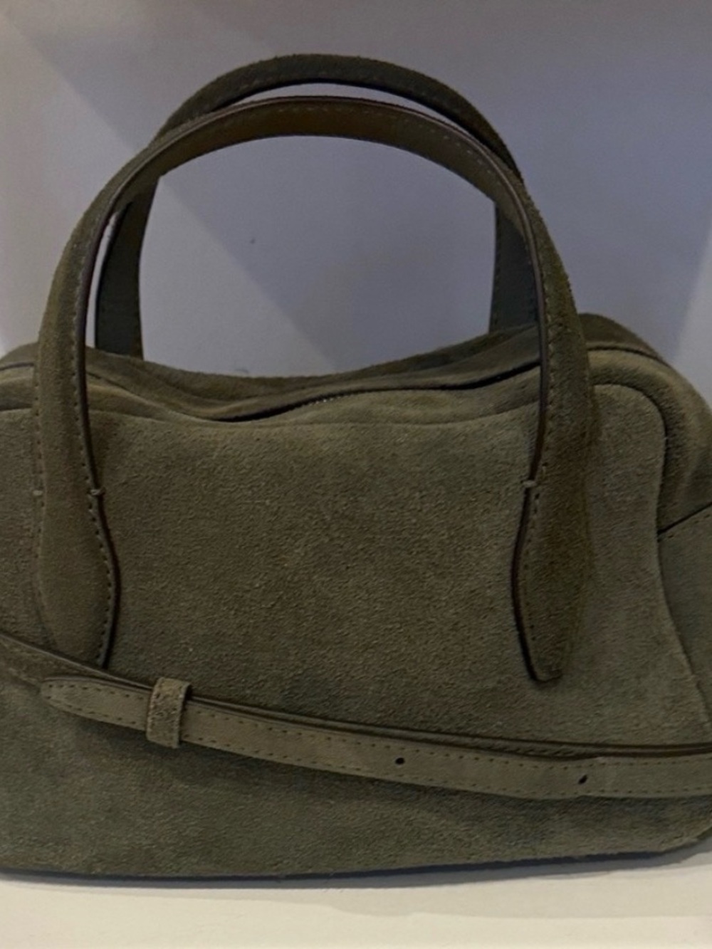Madewell Highland Green Suede Medium Crossbody